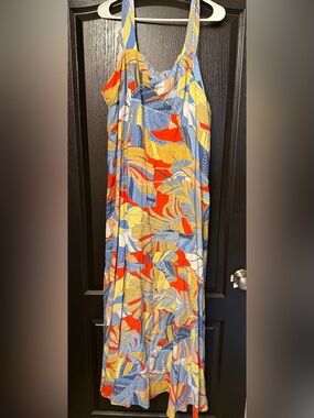Vince Camuto Multicolor Abstract Maxi Dress 1x NWT
